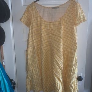 eShakti Yellow, Orange, White dress WITH POCKETS